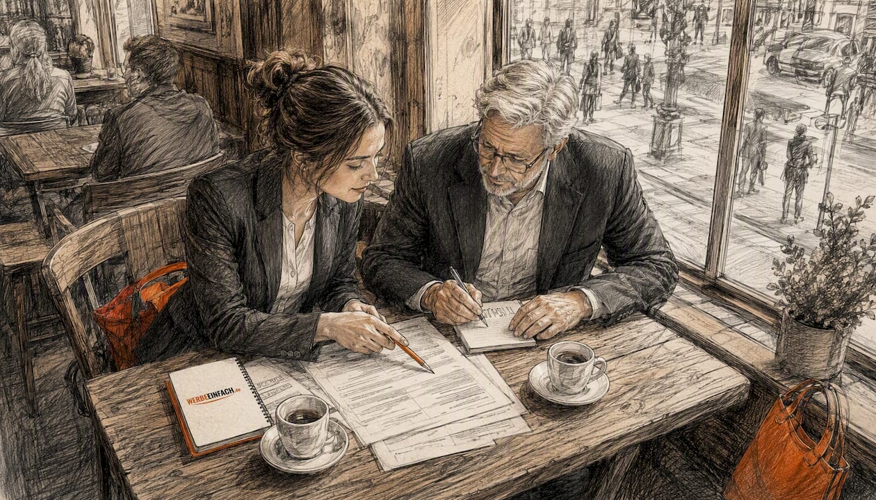 Besprechung zur gemeinsamen Durchsicht und Abstimmung der Formulare im Geschäftskontext