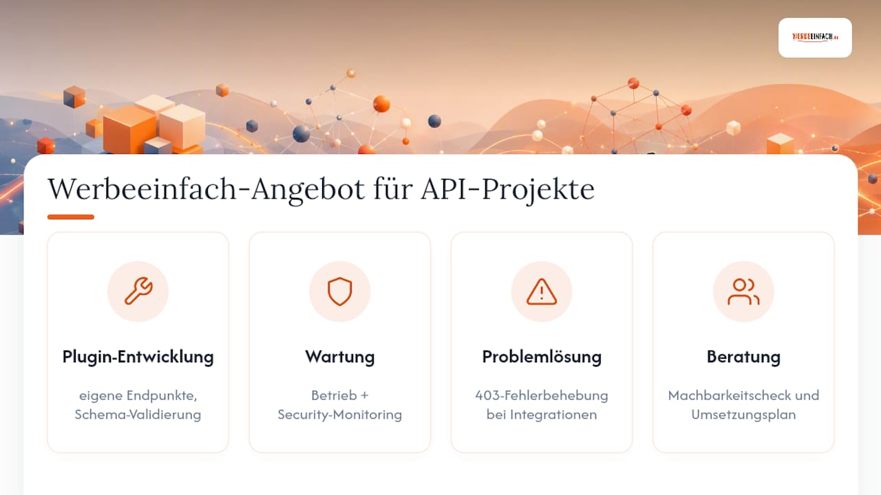 Wie Werbeeinfach Sie bei API-Projekten unterstützen kann — overview diagram