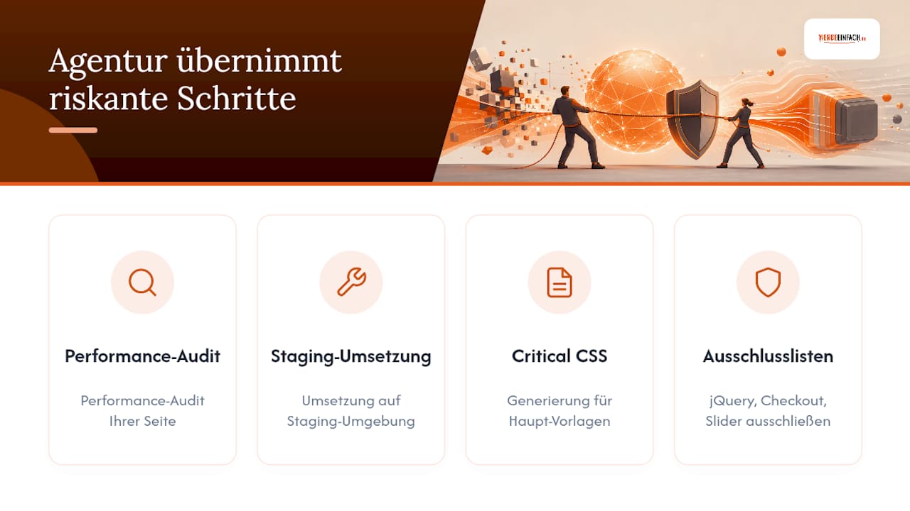 Professionelle Agenturen übernehmen die riskanten Schritte für Sie — overview diagram