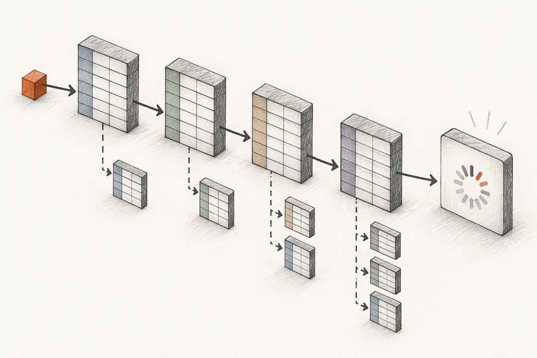 Illustration zu langsamen Datenbankabfragen