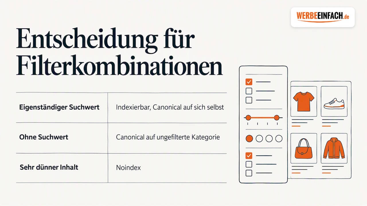 Entscheidung für Canonical oder Noindex bei Filtern